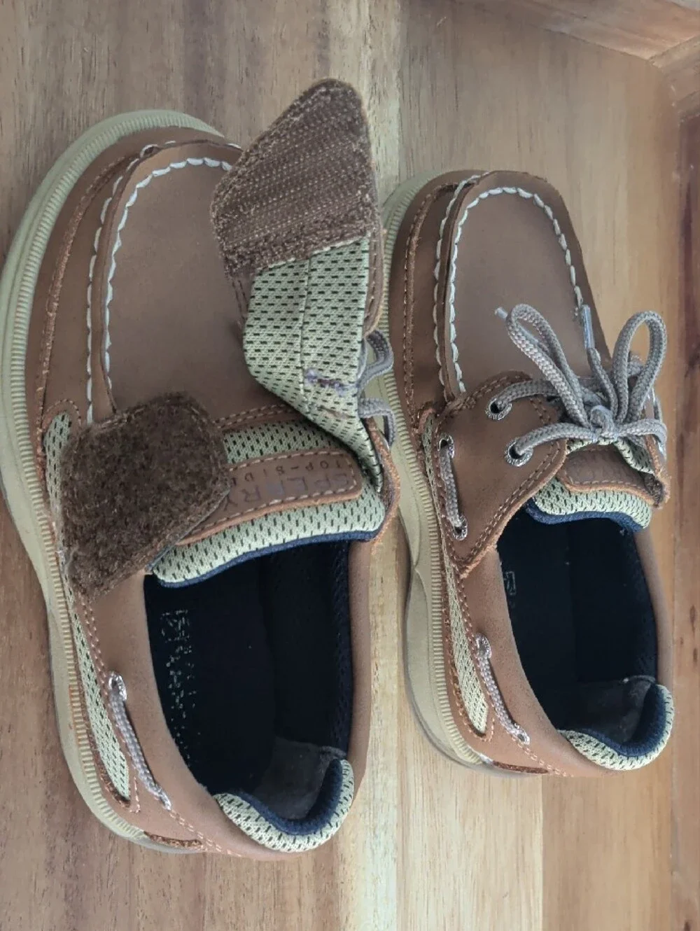 Sperry Top-Sider Brown Boat Shoes with Lace Detail